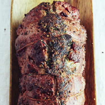 Super easy beef tenderloin recipe and very tasty. Tenderloin is stuffed with spinach and walnuts and roasted in the oven or smoked on the grill.