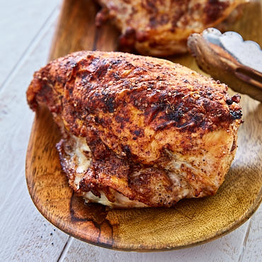 Crispy-skinned, tender and juicy oven roasted bone-in chicken breast. Very easy to make and perfect every time.