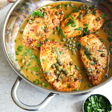 This classic chicken piccata recipe is a savior for a busy weekday night. Prepared in a matter of 20 minutes, this dish is elegant, healthy and delicious.