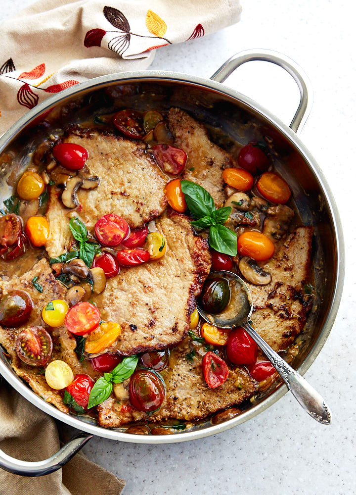 Veal Scallopini with Creamy Mushroom Sauce - Craving Tasty