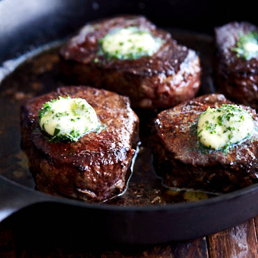 Filet Mignon Steak with Garlic   Herb Butter - 55