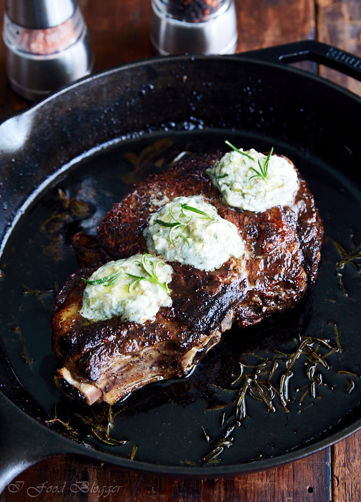 Pan Seared Ribeye Steak with Compound Butter - 50