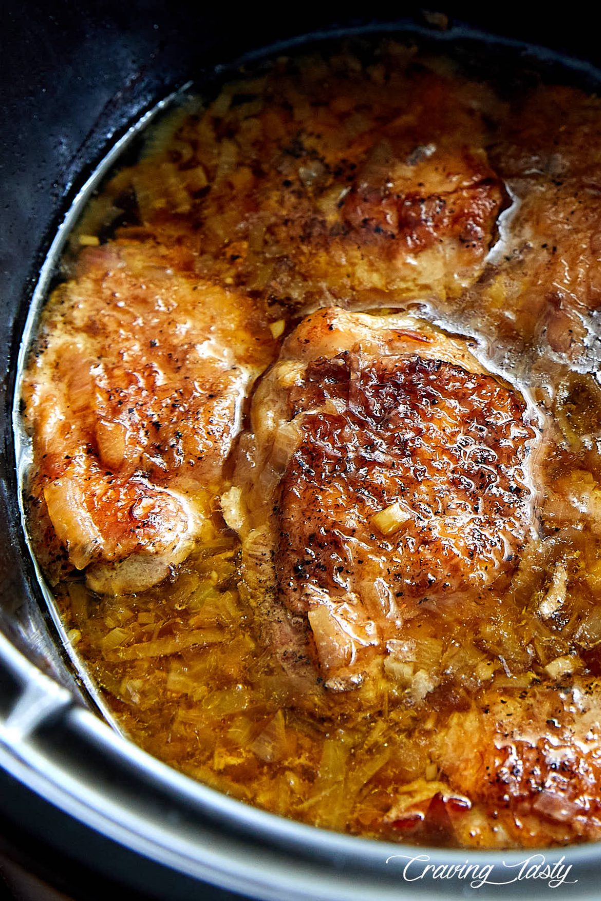 Rustic Slow Cooker Chicken - Craving Tasty