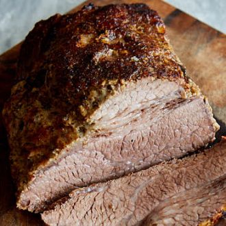 Simple Oven Brisket Recipe Thumbnail | ifoodblogger.com