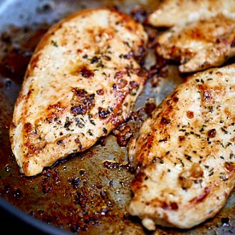 Delicious, tender and juicy pan-fried chicken breast made in under 10 minutes. A perfect recipe for a busy workday dinner.