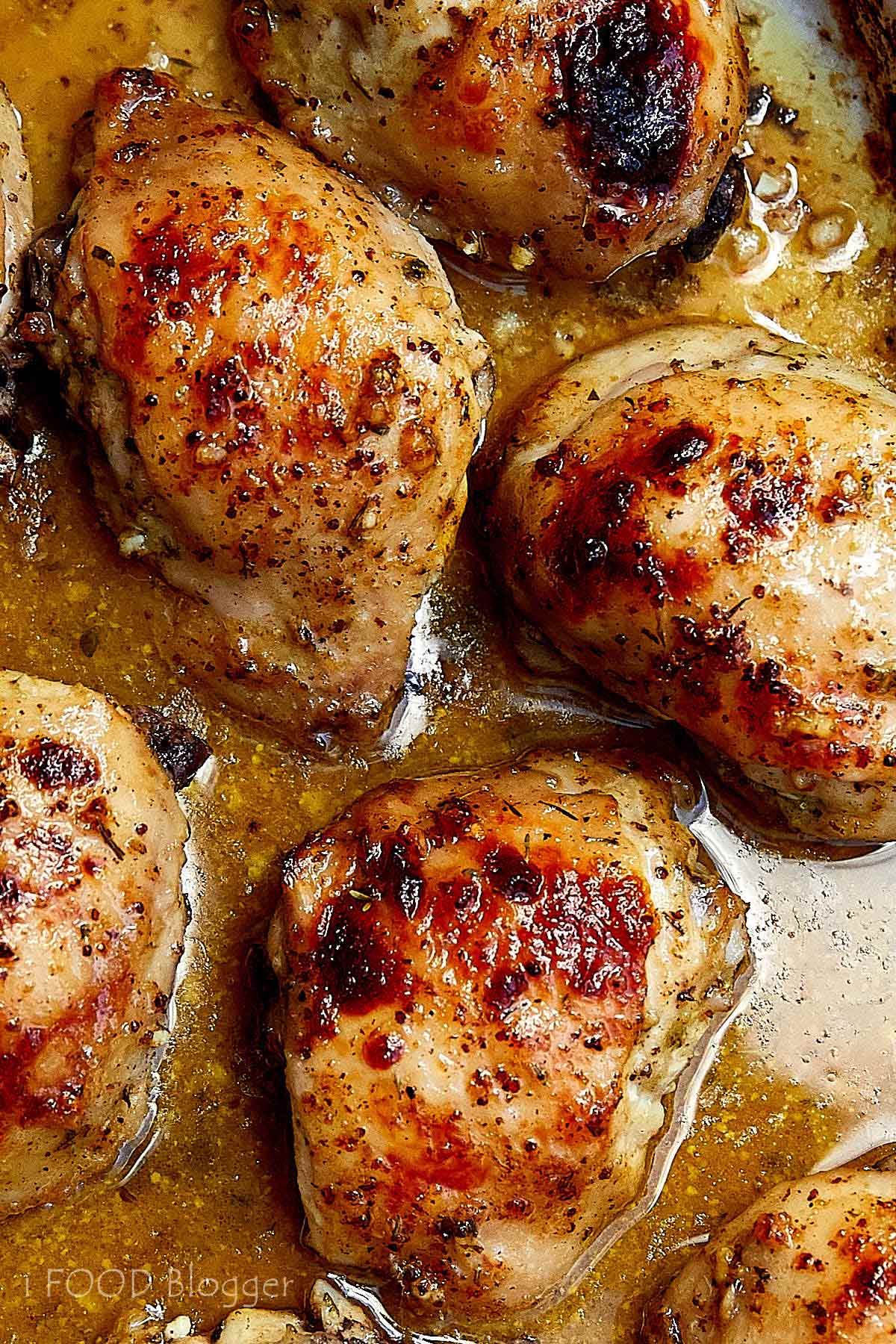 Honey Mustard Chicken Thighs - Craving Tasty