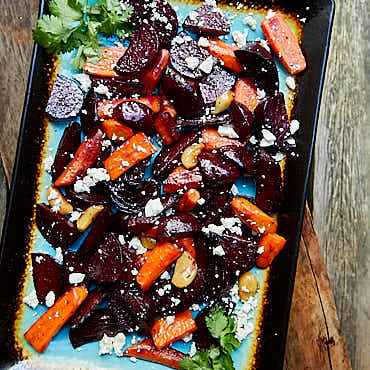 Roasted Beets and Carrots with Feta | ifoodblogger.com