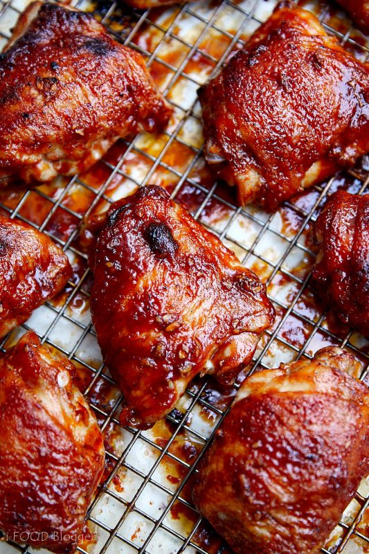 Baked BBQ Chicken Thighs - Craving Tasty