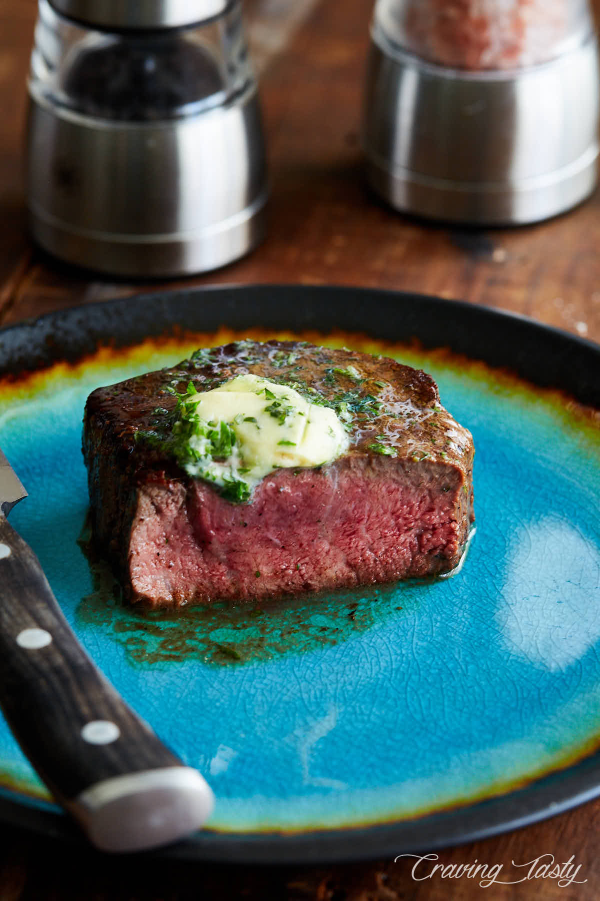 Filet Mignon Steak with Garlic   Herb Butter - 40