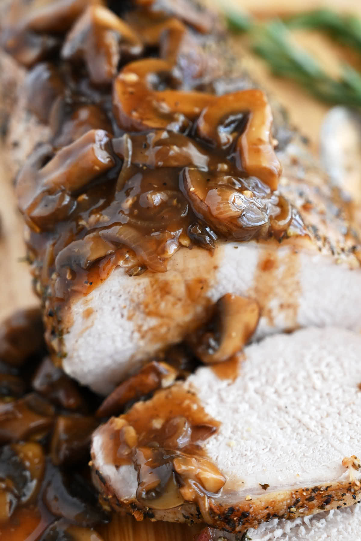 The Ultimate Pork Loin Roast with Mushroom Sauce - Craving Tasty