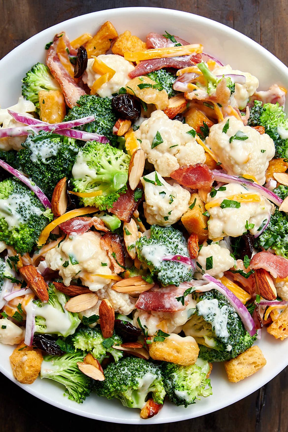 Broccoli and Cauliflower Salad - Craving Tasty