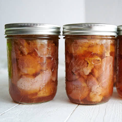 Pork butt in mason jars cooked in Instant Pot.