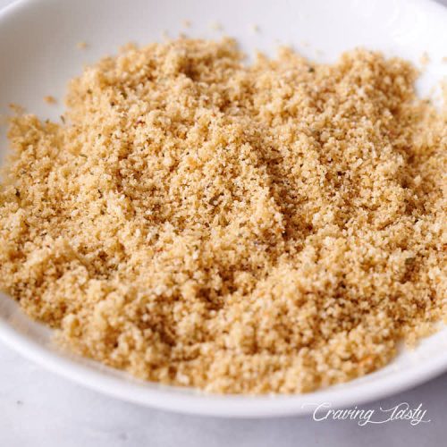 Bread crumbs mixed with olive oil.
